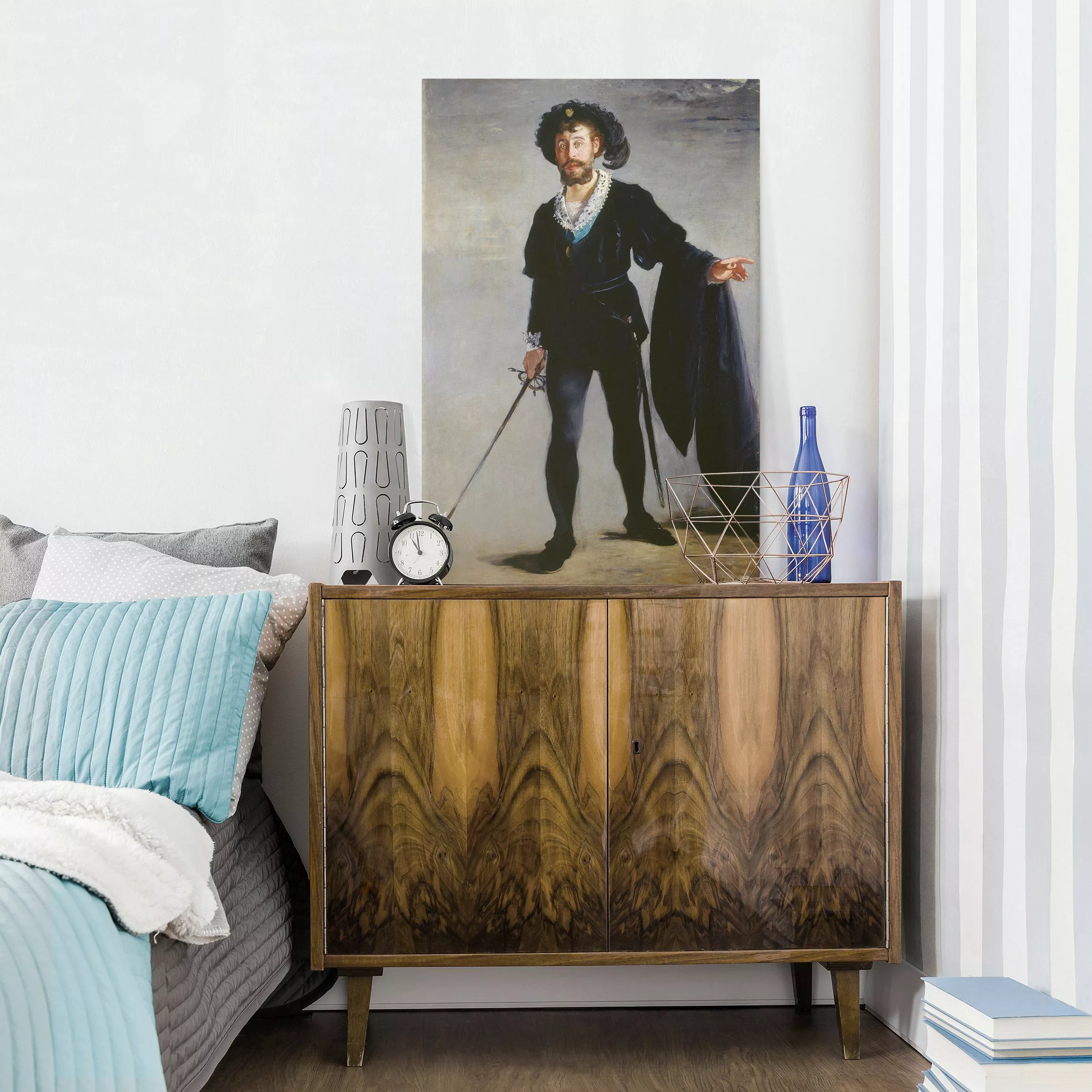 Leinwandbild Kunstdruck - Hochformat Edouard Manet - Der Sänger Jean-Baptis günstig online kaufen