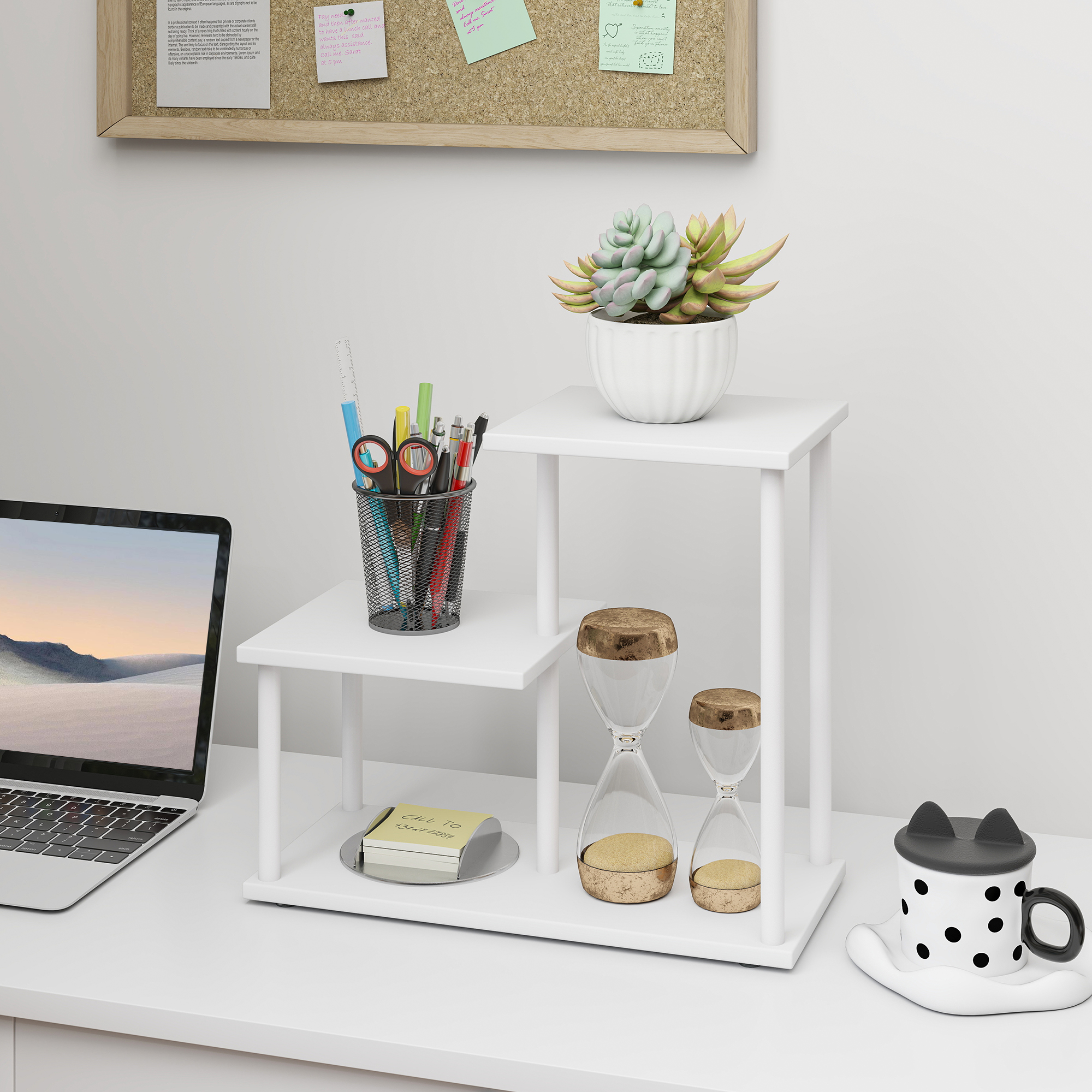 HOMCOM Regal Holzoptik Bücherregal mit 3 Ebenen Modernes Design Metallstruk günstig online kaufen