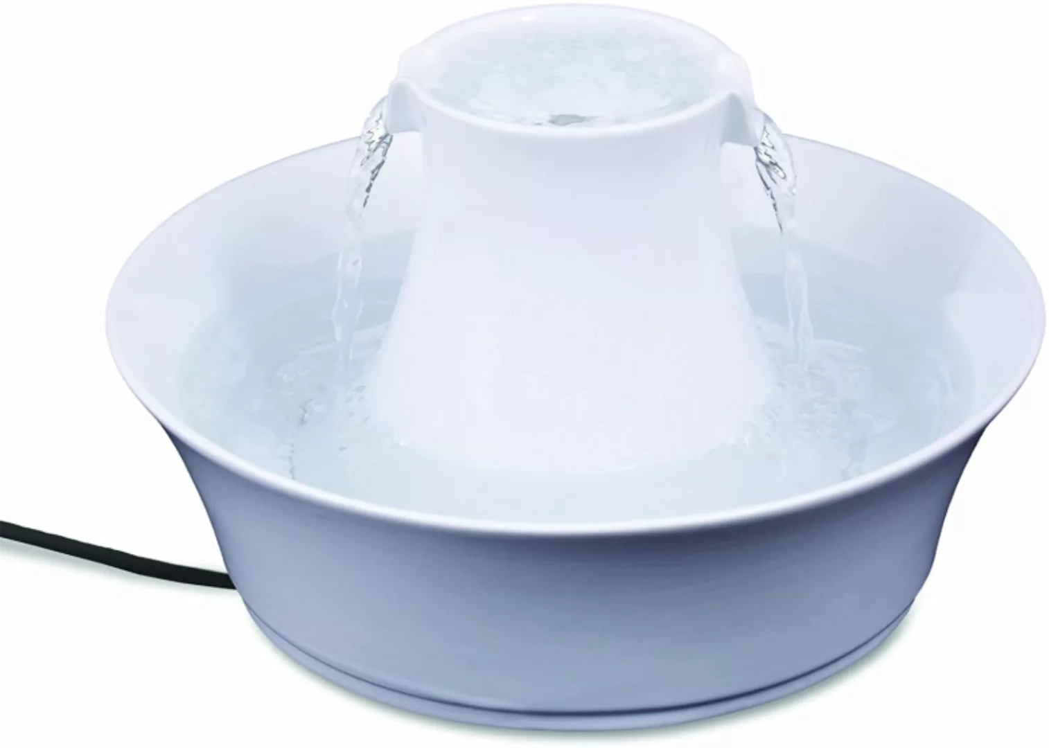 Trinkbrunnen Mit Adapter 2 Liter Keramik Weiß günstig online kaufen