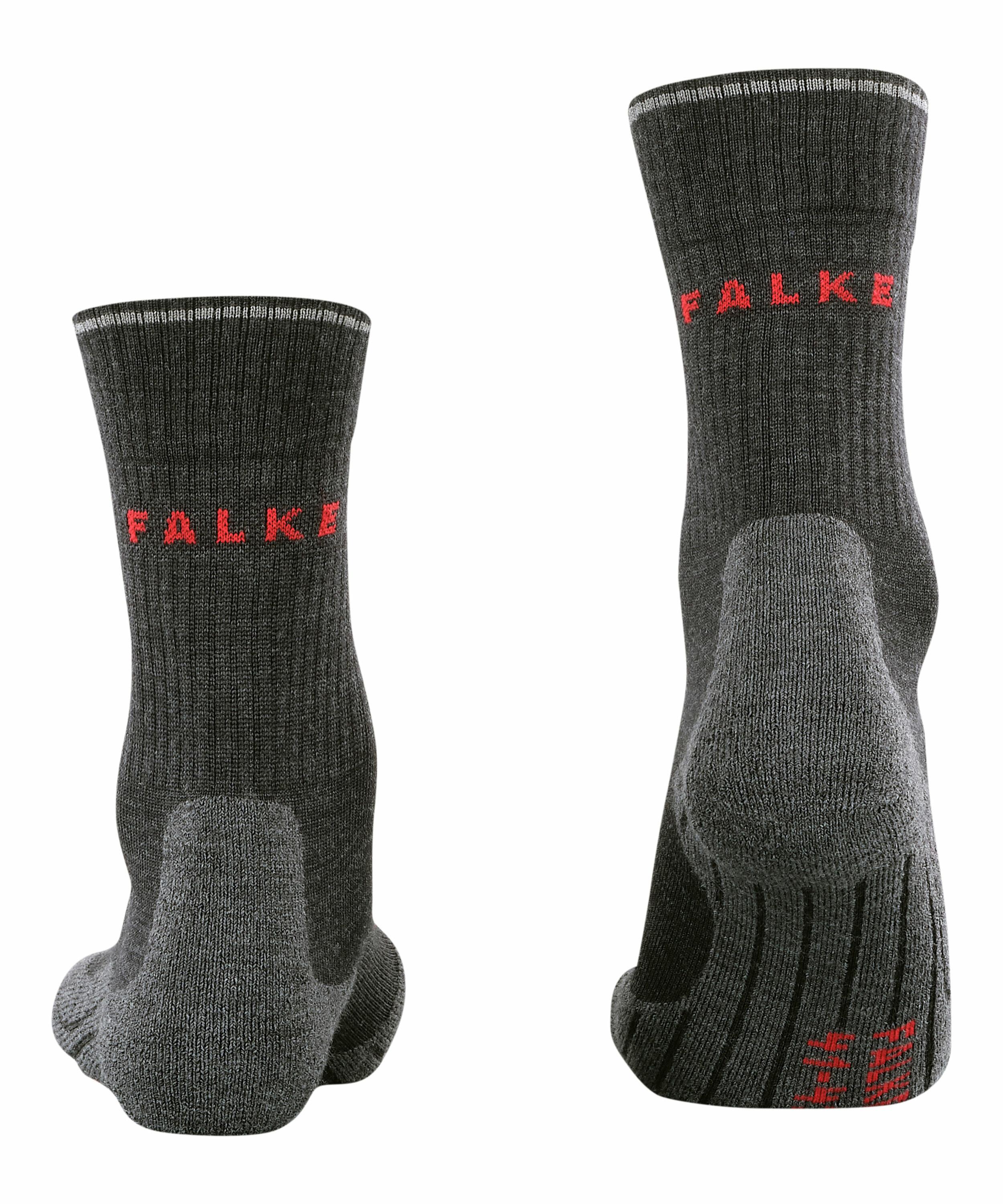 FALKE TK2 Wool Silk Damen Wandersocken, 39-40, Grau, Schurwolle, 16356-3080 günstig online kaufen