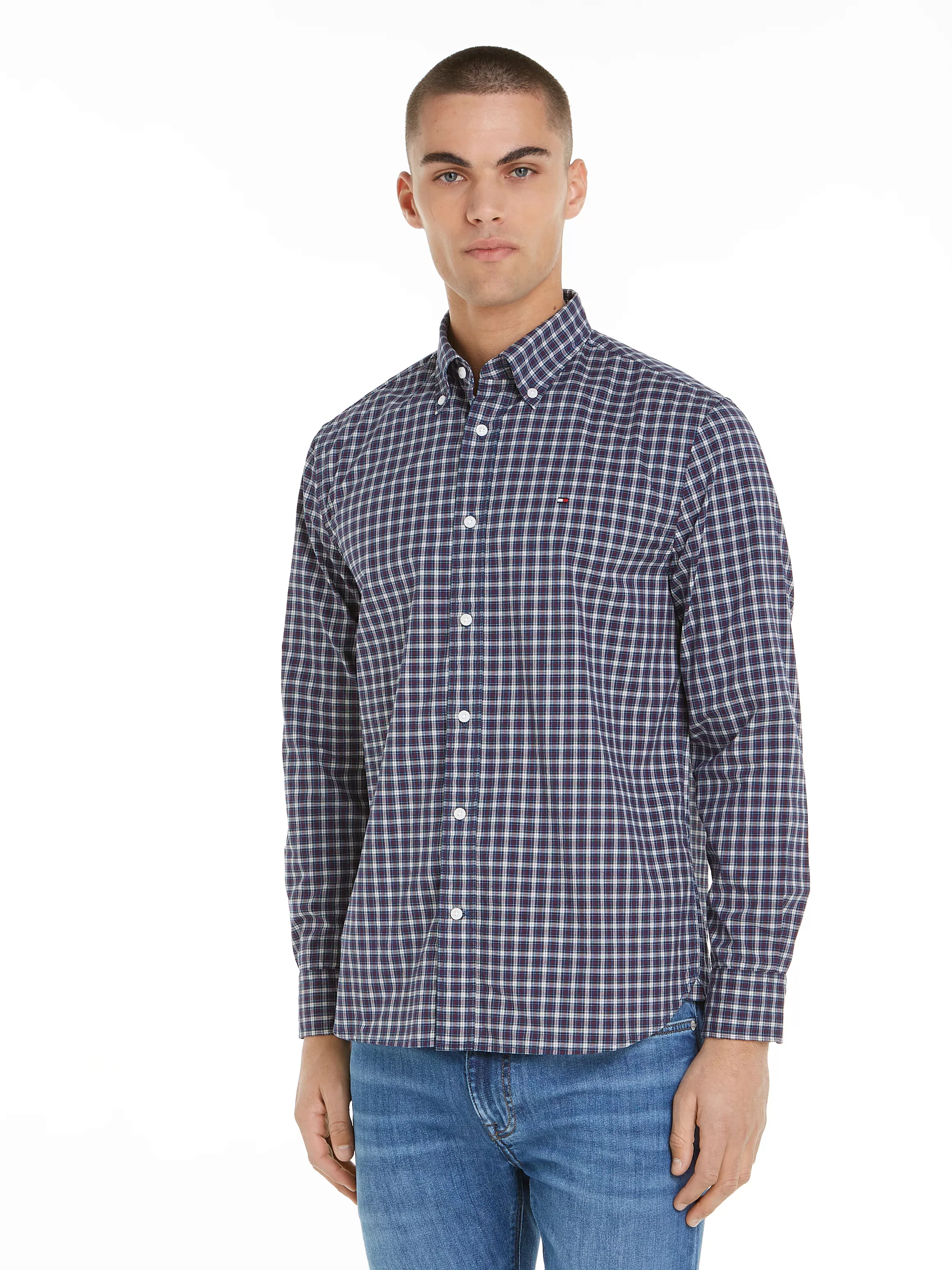 Tommy Hilfiger Langarmhemd FLEX POPLIN MINI TARTAN RF SHIRT modisch kariert günstig online kaufen