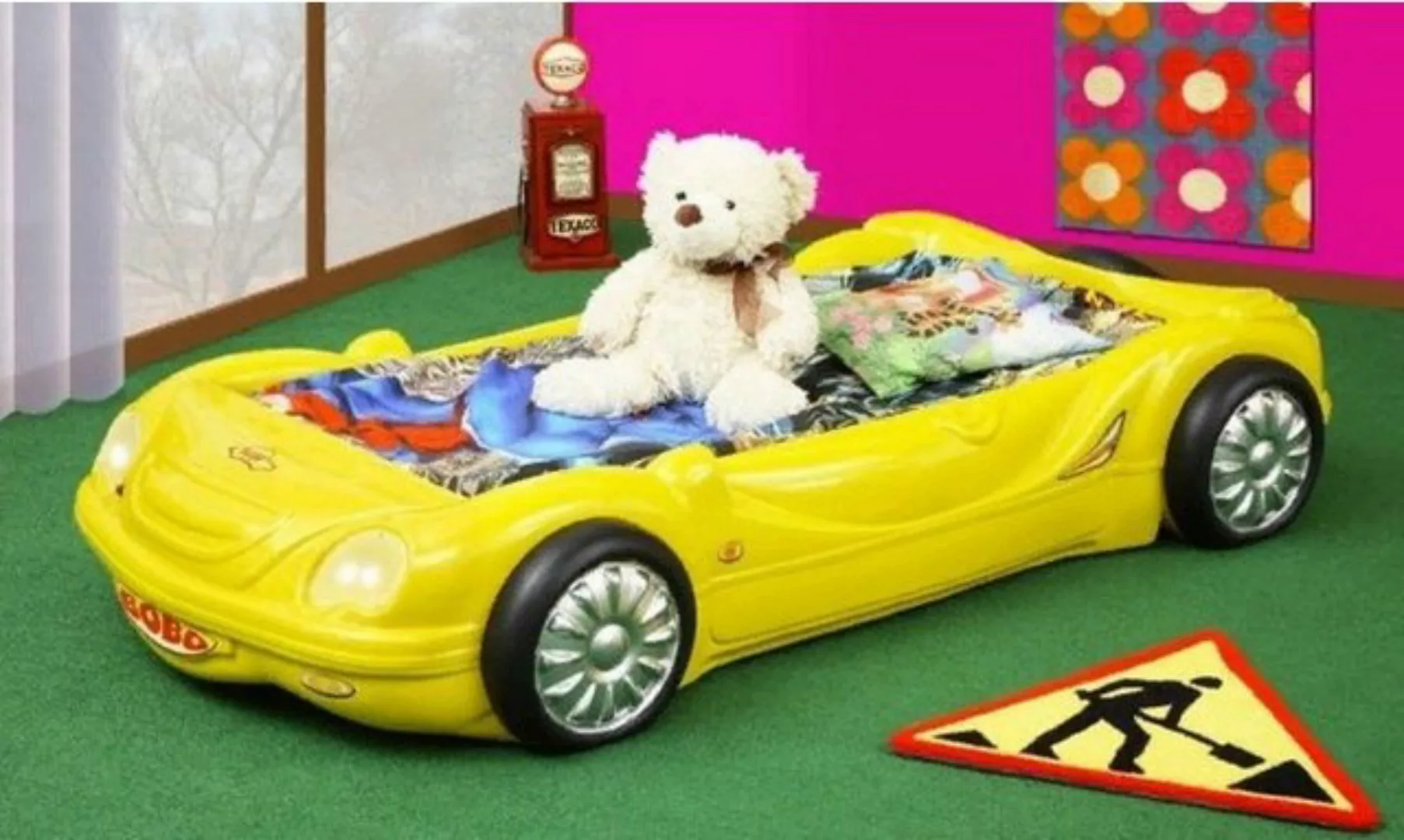 JVmoebel Autobett BETT MIT MATRATZE Kinderbett Autobett Betten Sportwagen ( günstig online kaufen