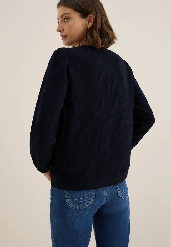 Strukturmuster Sweatshirt günstig online kaufen