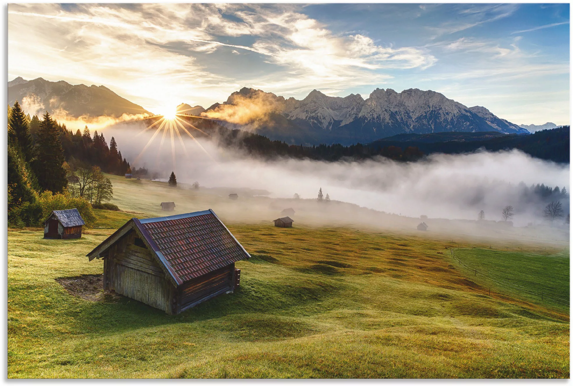 Artland Wandbild »Herbst in Bayern«, Berge & Alpenbilder, (1 St.), als Alub günstig online kaufen