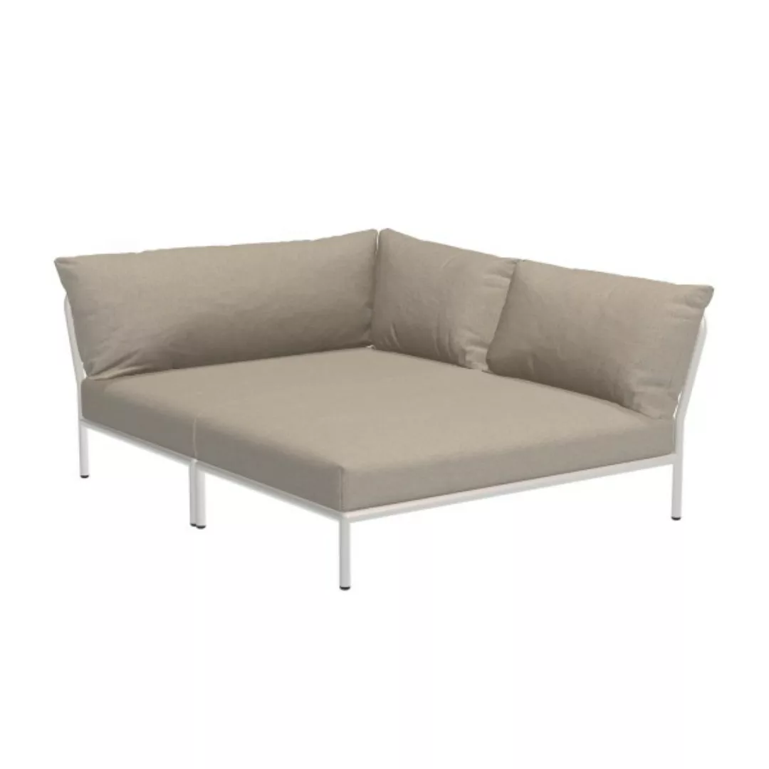 LEVEL2 Outdoor Eck-Sofa Lounge-Modul 5 Asche Weiß Rechts günstig online kaufen