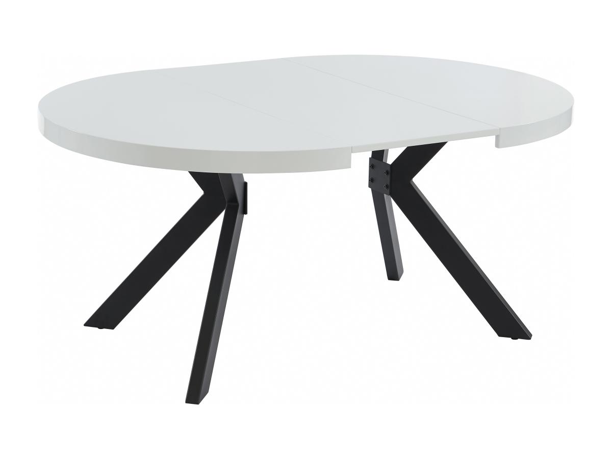 Esstisch für 4 bis 8 Personen - ausziehbar - MDF & Stahl - Weiß lackiert & günstig online kaufen