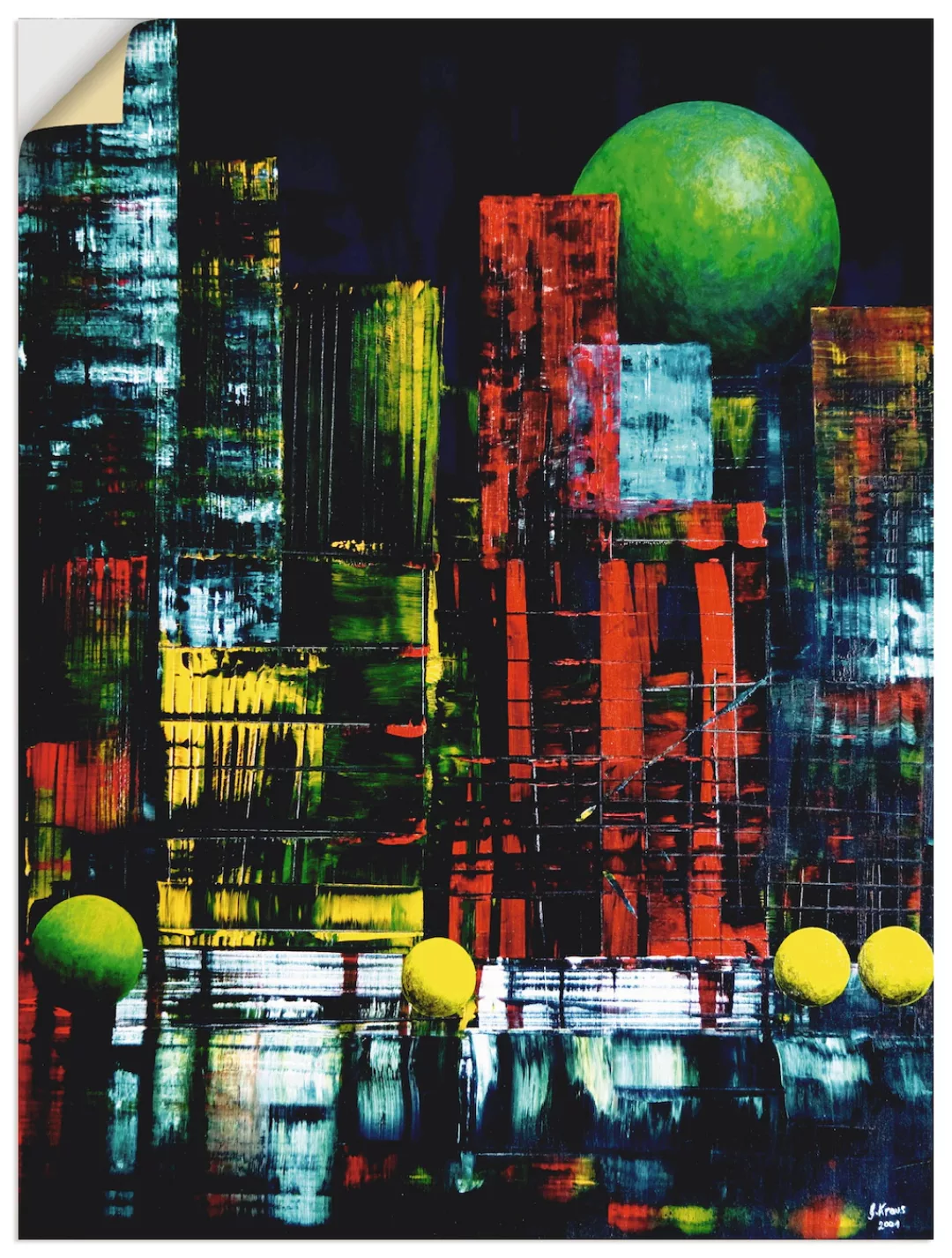 Artland Wandbild "New York abstrakt II", Amerika, (1 St.), als Leinwandbild günstig online kaufen