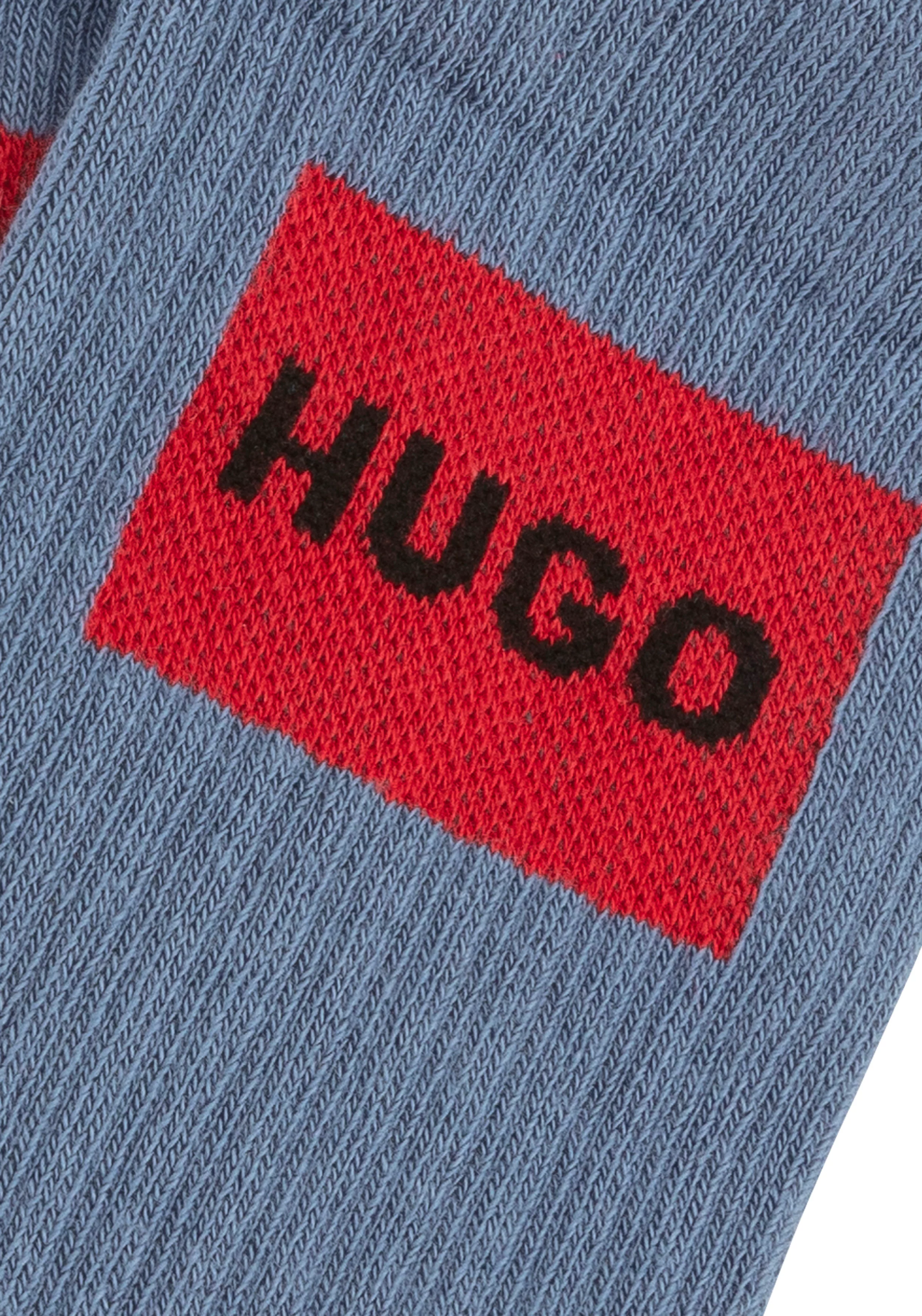 HUGO Underwear Socken "2P QS RIB LAB COL CC", (Packung, 2er Pack), mit eing günstig online kaufen