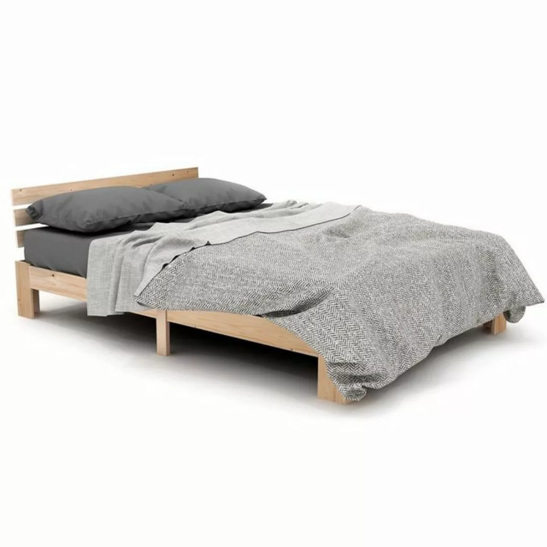 OKWISH Holzbett Holz Bett Kinderbett Jugendbett Massivholzbett (Bettgestell günstig online kaufen