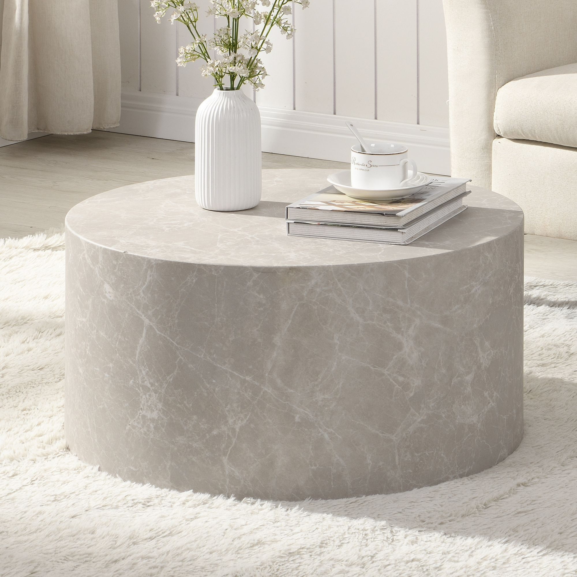 FINEBUY Couchtisch FB71674 (MONOBLOC 60x60x30 cm günstig online kaufen