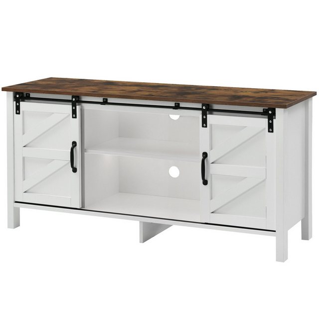 LIFEISLE TV-Schrank Einstellbare Regale für Wohnzimmer 120*40*60.5cm, weiß günstig online kaufen