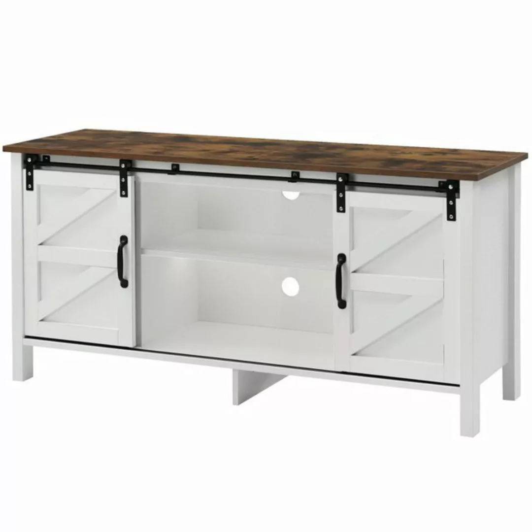 LIFEISLE TV-Schrank Einstellbare Regale für Wohnzimmer 120*40*60.5cm, weiß günstig online kaufen