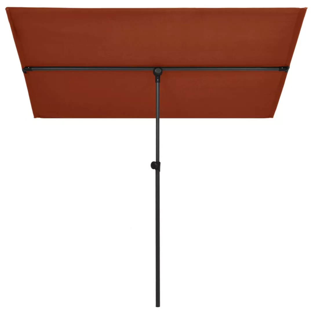 Sonnenschirm Mit Aluminium-mast 2x1,5 M Terracotta-rot günstig online kaufen