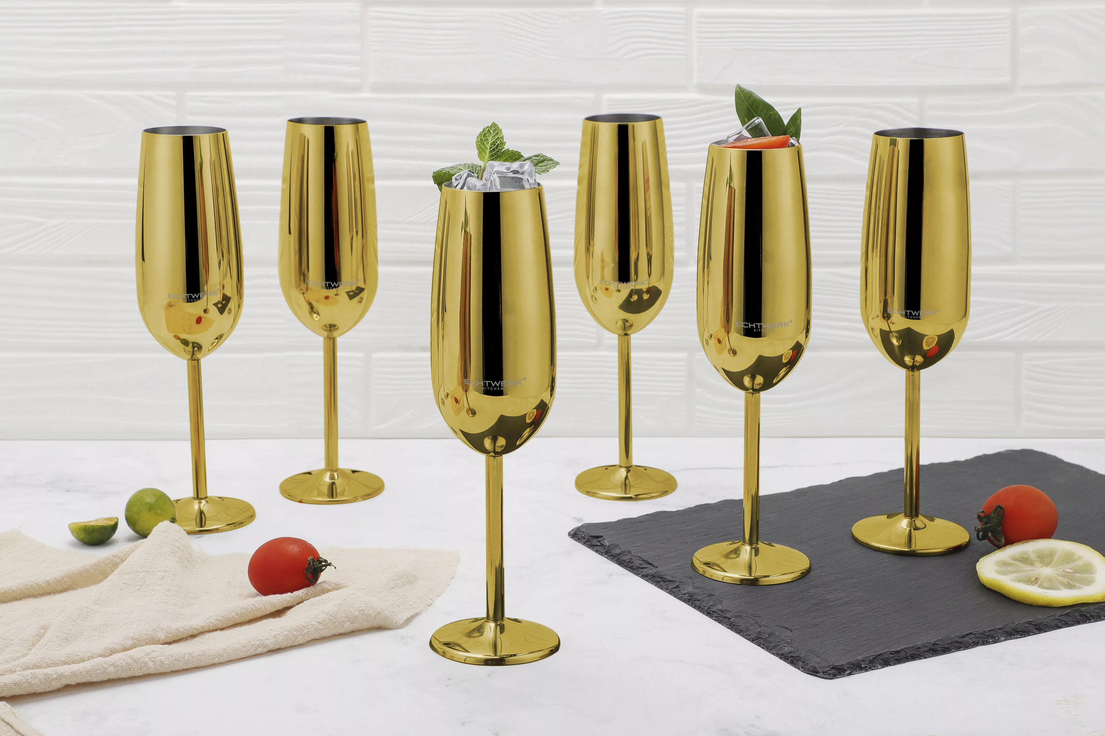 ECHTWERK Champagnerglas, (Set, 6 tlg.), Sektglas, Sektkelch, Champagnerkelc günstig online kaufen