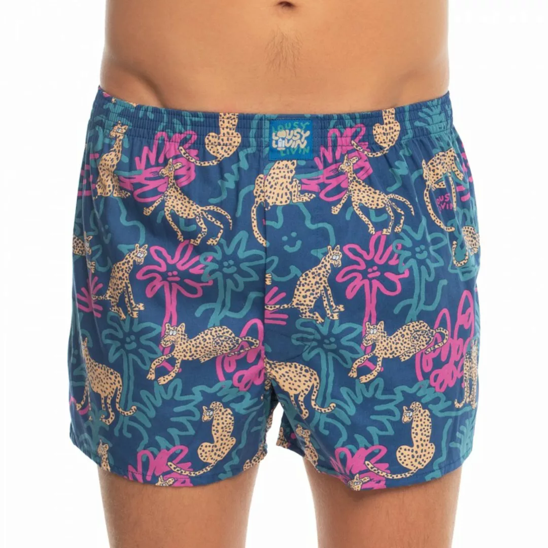 Lousy Livin Boxershorts Blau mit All-Over Print günstig online kaufen