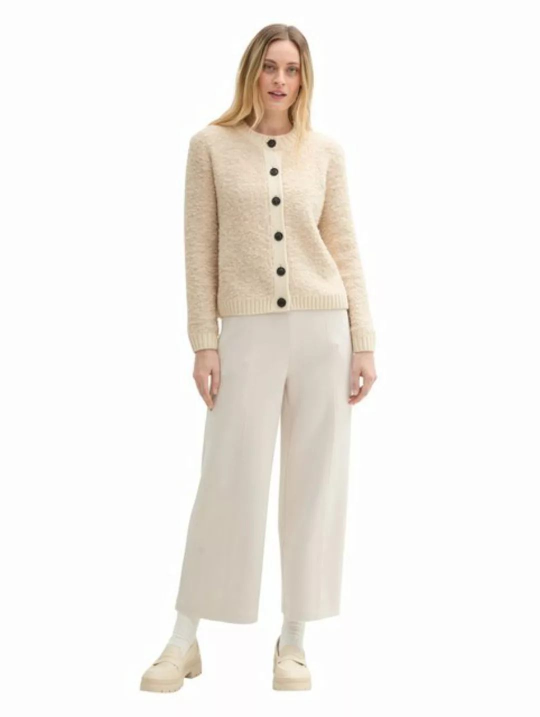 TOM TAILOR Cardigan Bouclé Cardigan mit Wollanteil günstig online kaufen