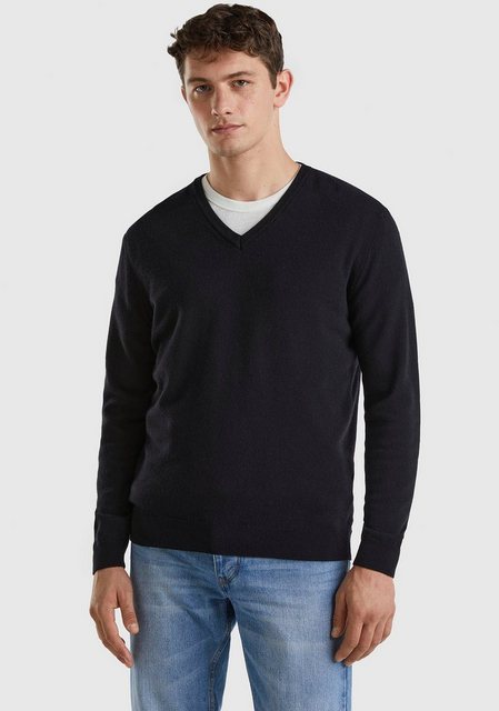 United Colors of Benetton V-Ausschnitt-Pullover, im cleanen Look günstig online kaufen