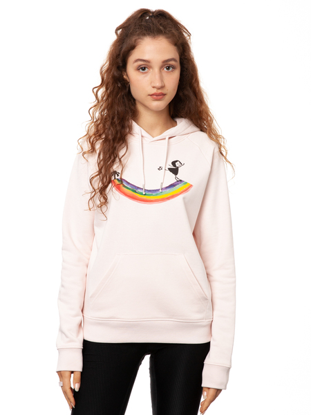 Fellherz Damen Hoodie Rainbow Candy Pink, Bio Fair Und Vegan günstig online kaufen