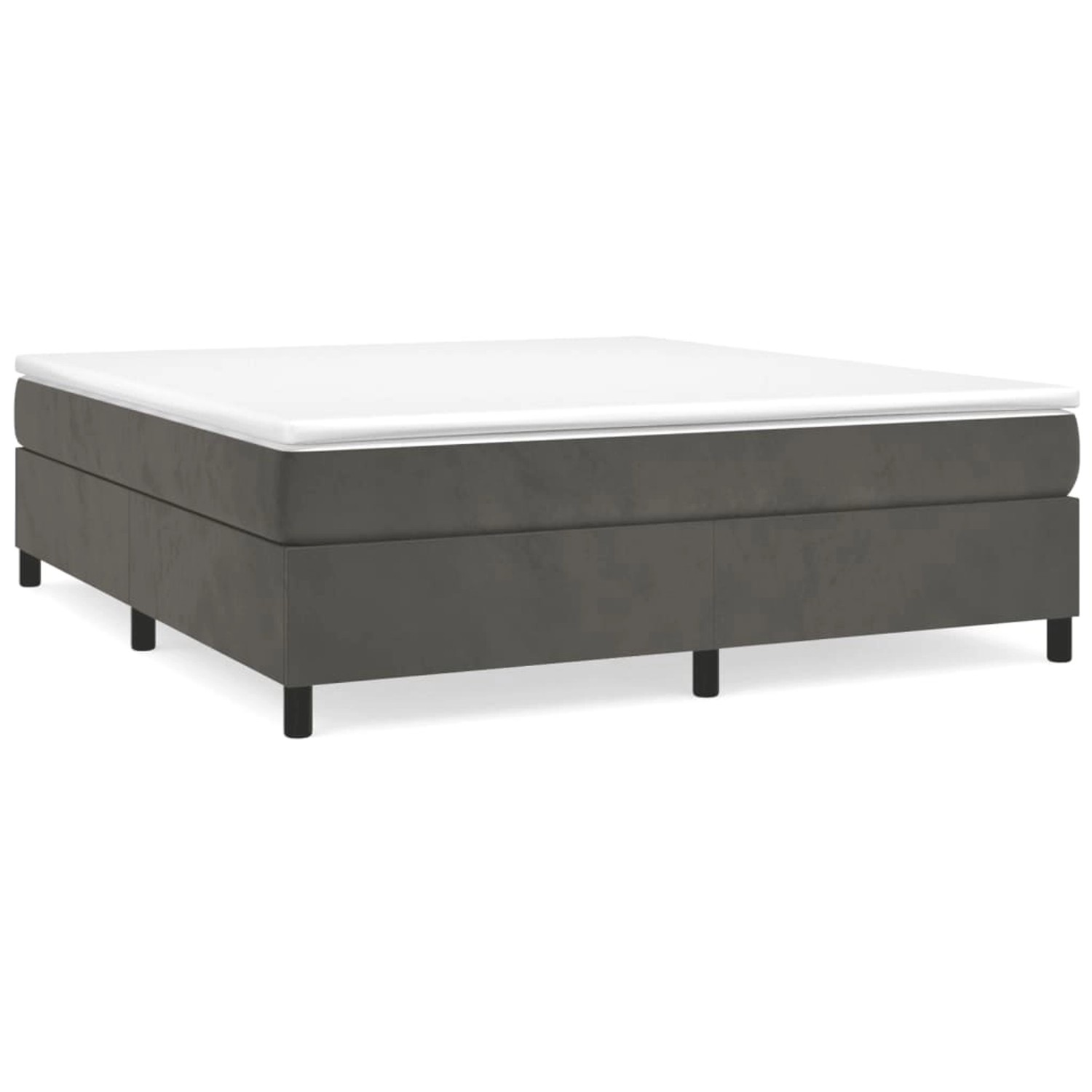 vidaXL Boxspringbett Dunkelgrau 180x200 cm Samt1397257 günstig online kaufen