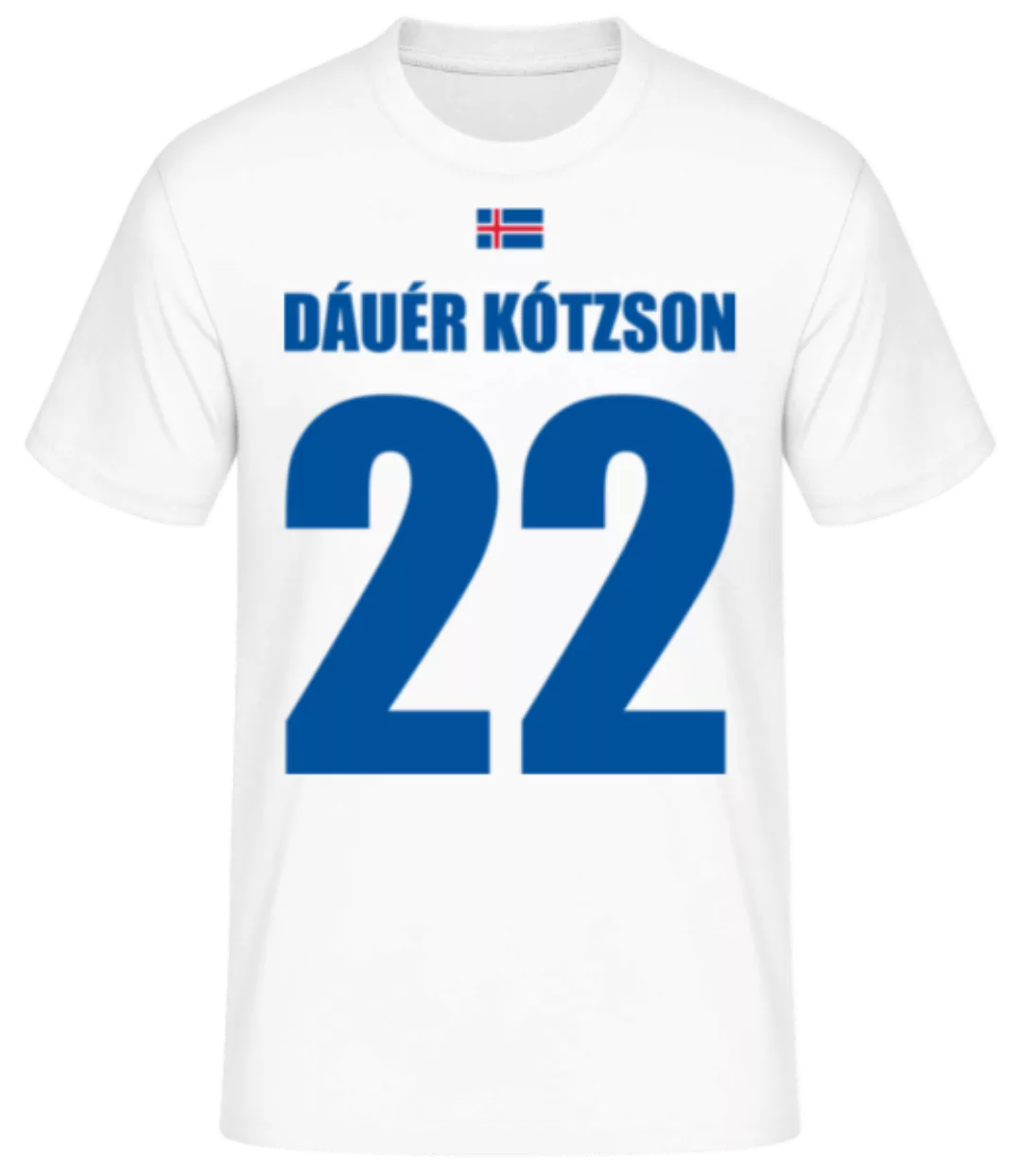 Island Fußball Trikot Dáuér Kótzson · Männer Basic T-Shirt günstig online kaufen