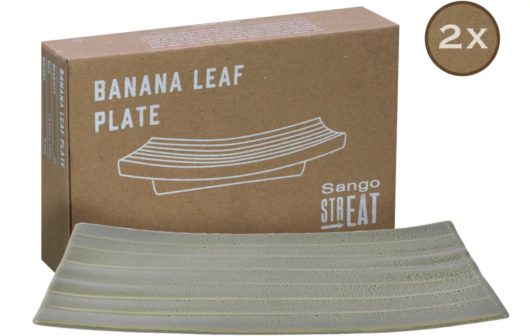 CreaTable Servierset Streat Banana Leaf grün Steinzeug günstig online kaufen