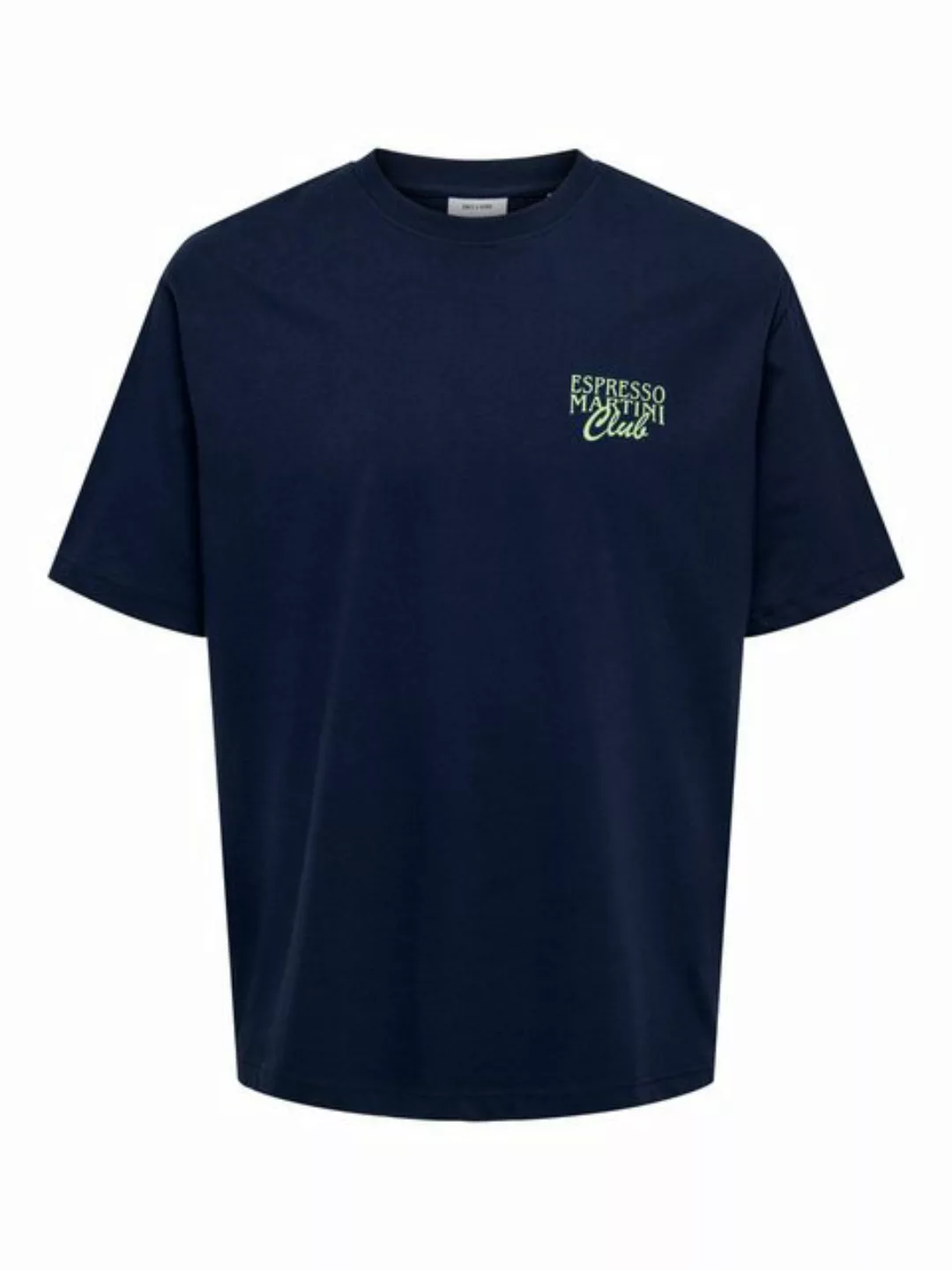 ONLY & SONS T-Shirt T-Shirt Locker Geschnitten Rundhals Kurzarm 7783 in Bla günstig online kaufen