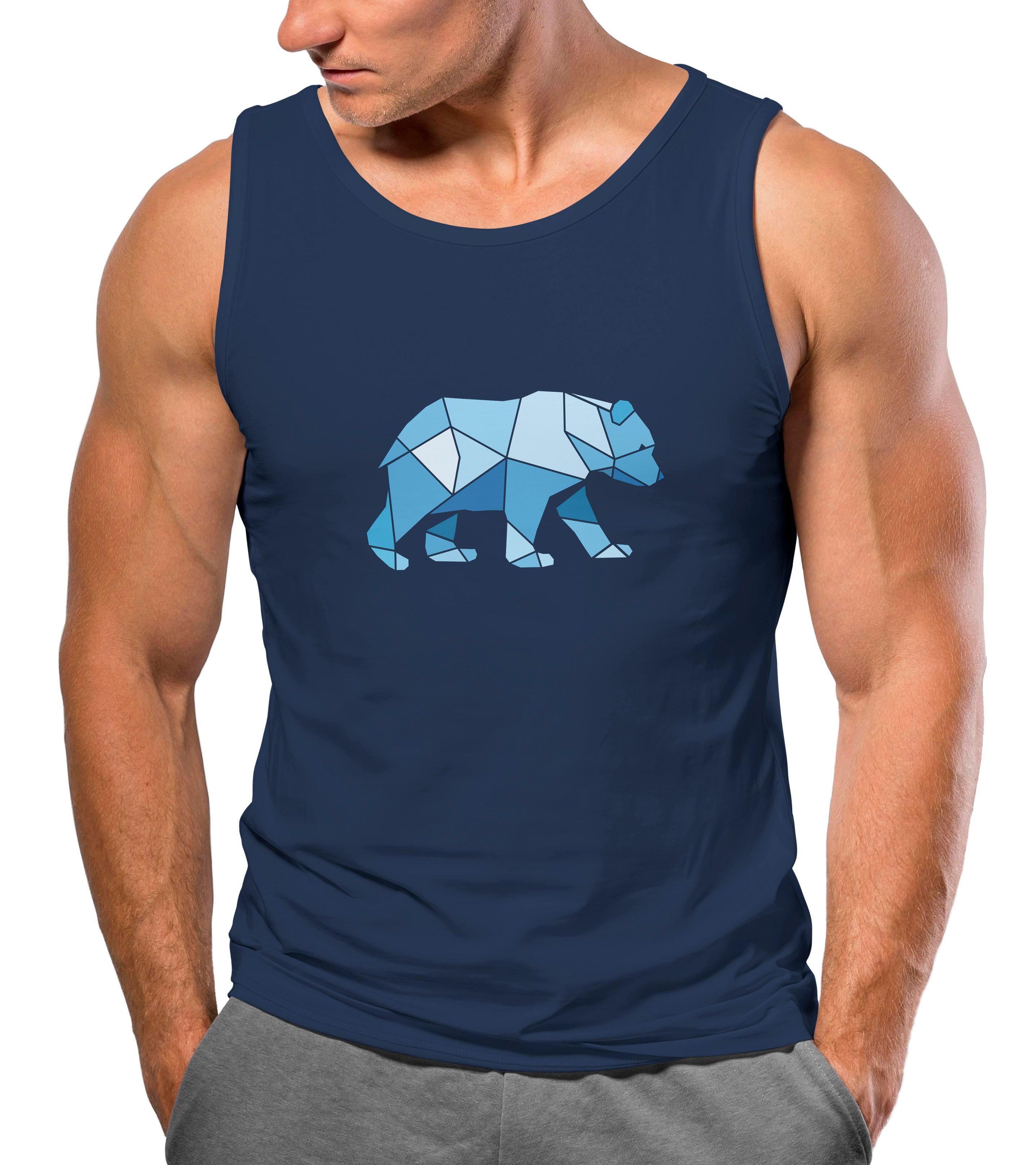 Neverless Tanktop Herren Tank-Top Polygon Grafik günstig online kaufen