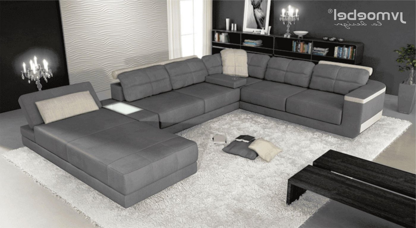 Xlmoebel Ecksofa Neue U-Form Leder-Wohnlandschaft mit Ecksofa und Couchpols günstig online kaufen