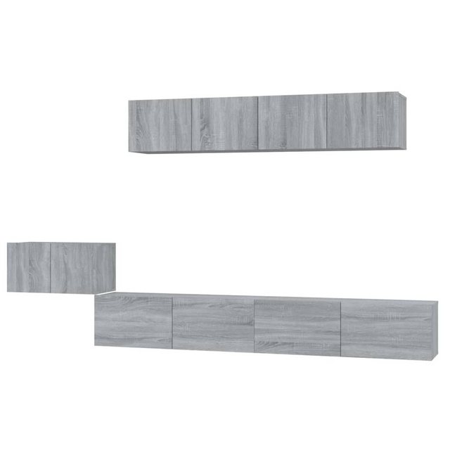 vidaXL TV-Schrank 5-tlg. TV-Schrank-Set Grau Sonoma Holzwerkstoff (5-St) günstig online kaufen