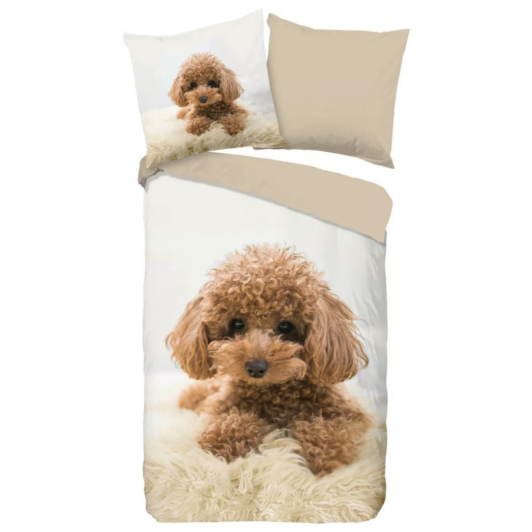 Good Morning Bettwäsche Hund Cute sand günstig online kaufen