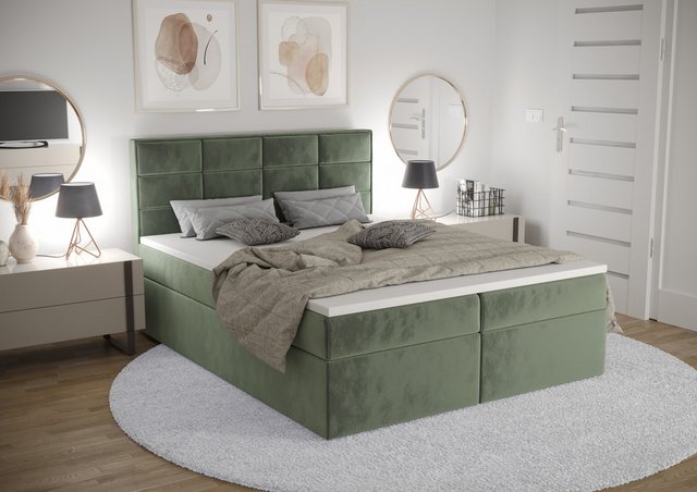 B&B Home Boxspringbett Kaja (H3 Matratze Bonellfederung, Kopfteil, Bettkast günstig online kaufen