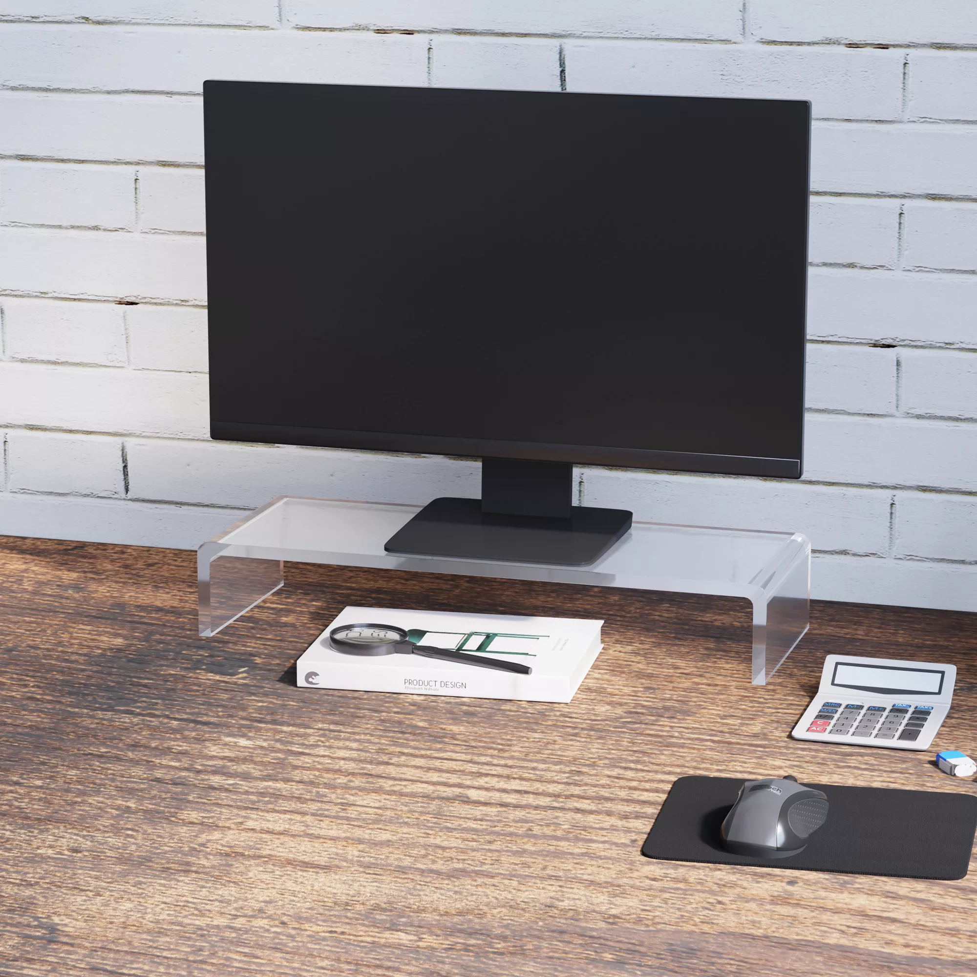 HOMCOM Ergonomischer Monitorständer  Acryl Bildschirmständer für Laptop, Co günstig online kaufen