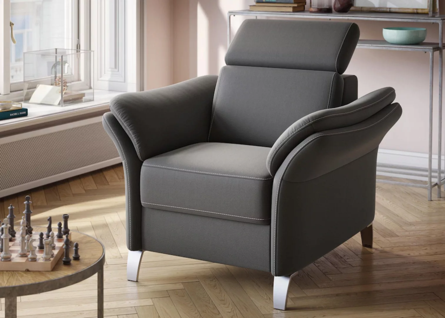 sit&more Sessel "Vincenzo", inklusive Kopfteilverstellung günstig online kaufen
