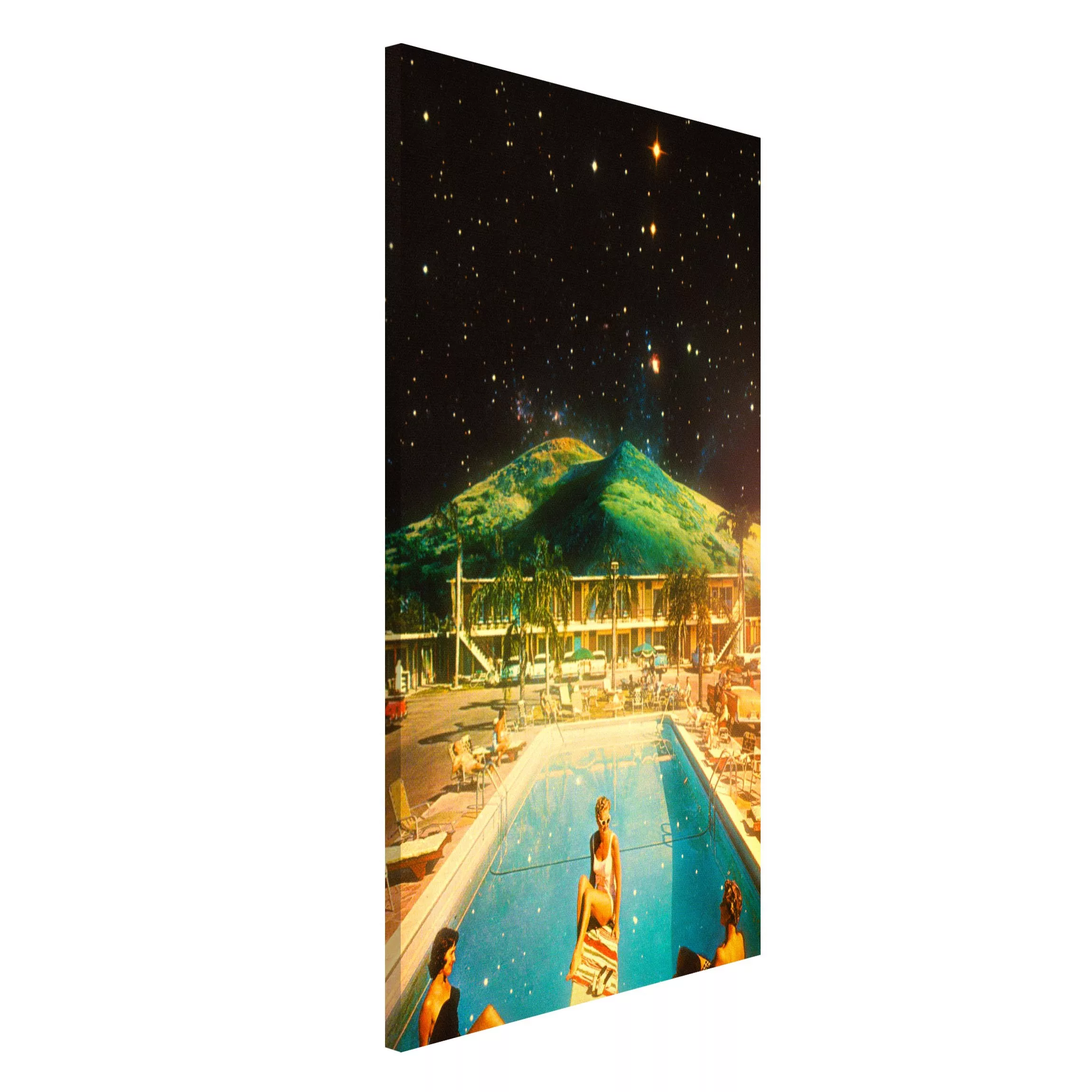 Magnettafel Retro Collage - Space Pool günstig online kaufen