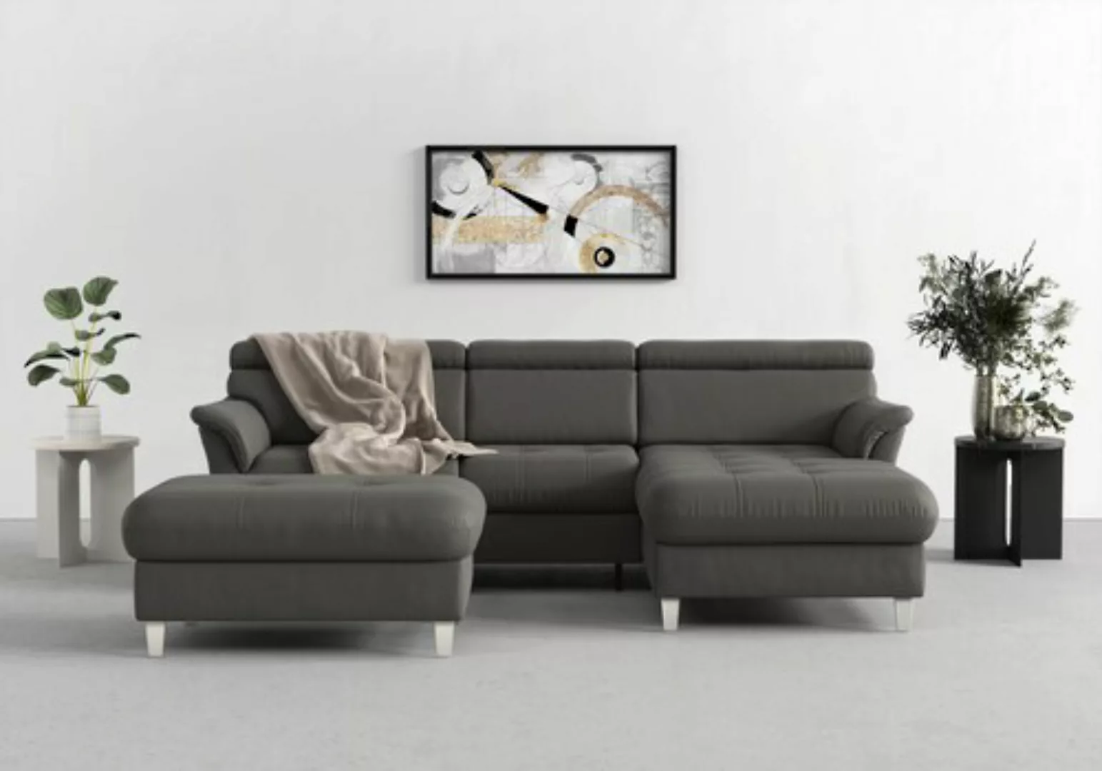 sit&more Ecksofa »Marano L-Form«, inklusive Kopfteilverstellung, wahlweise günstig online kaufen