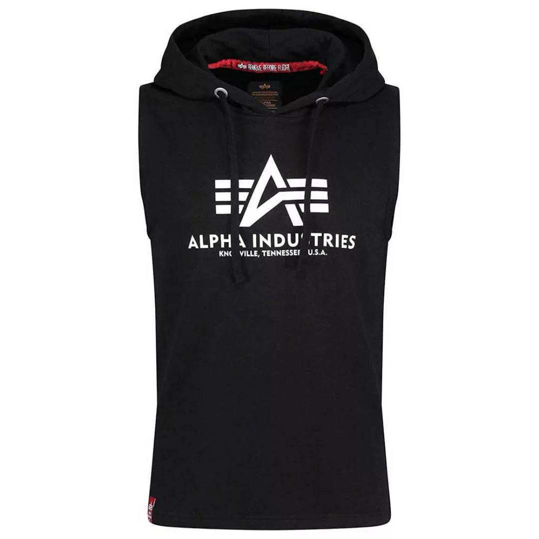 Alpha Industries Basic Hooded Ärmelloses T-shirt XL Black günstig online kaufen