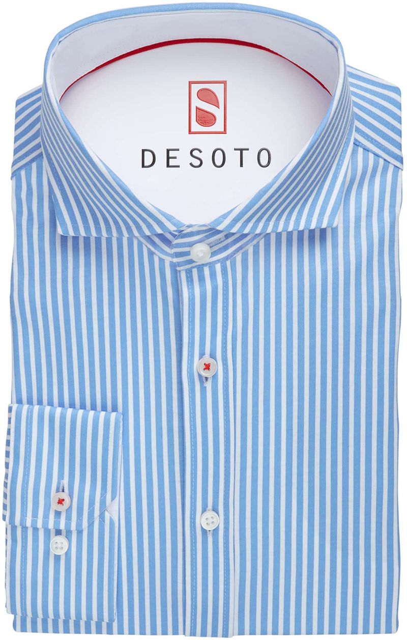 Desoto Hemd Bügelfrei Blau Streifen - Größe XL günstig online kaufen