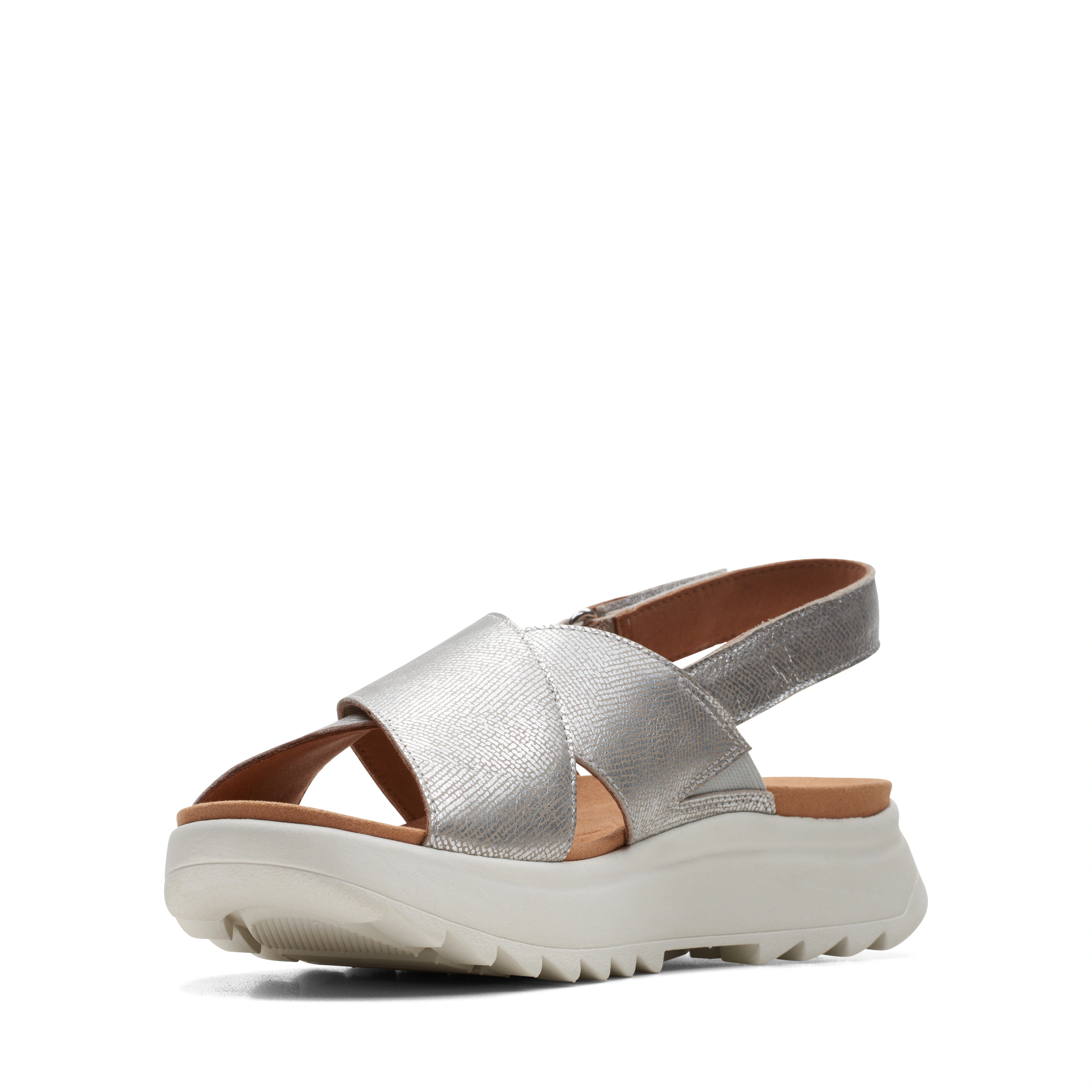 Clarks Sandale "DashLite Wish", Plateausandale, Klettschuh mit modischer Kr günstig online kaufen