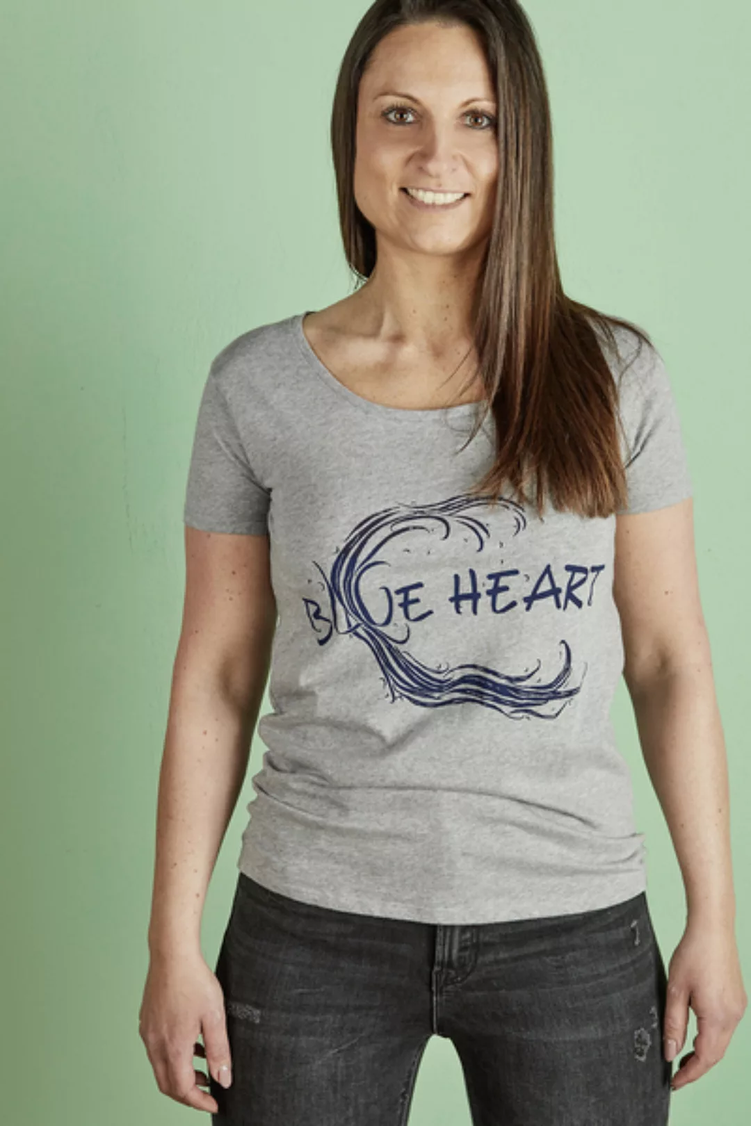 Shirt Eco Woman Nin Grau Mit Statement günstig online kaufen