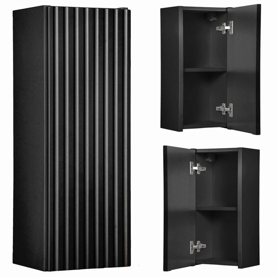 Lomadox Hängeschrank NEWPORT-56-BLACK 20cm Badschrank 1-trg günstig online kaufen