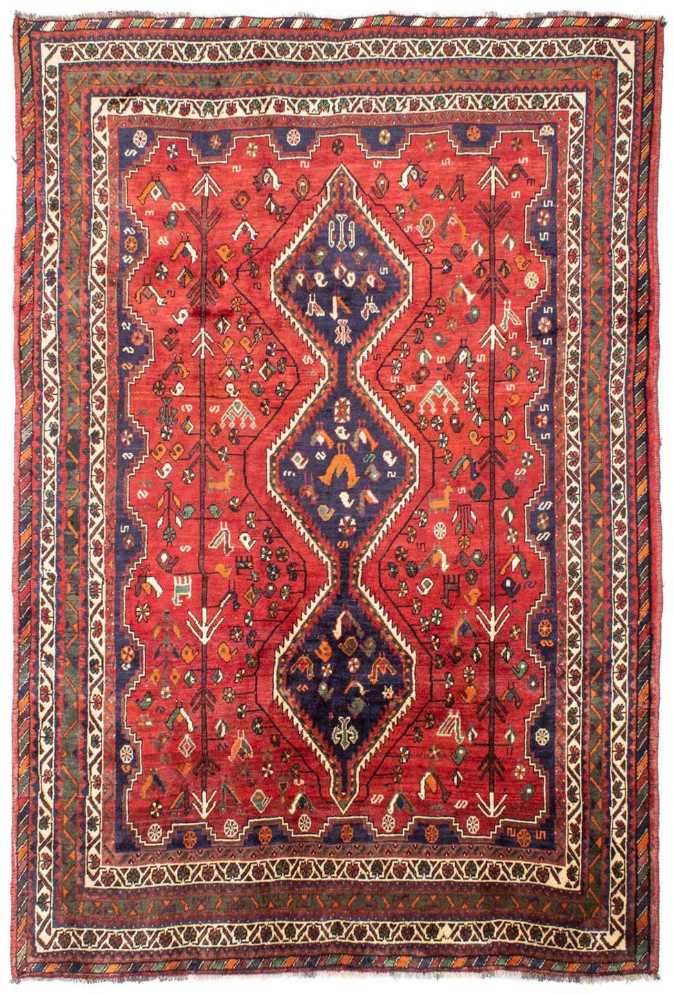 morgenland Wollteppich »Shiraz Medaillon Rosso 290 x 208 cm«, rechteckig, U günstig online kaufen