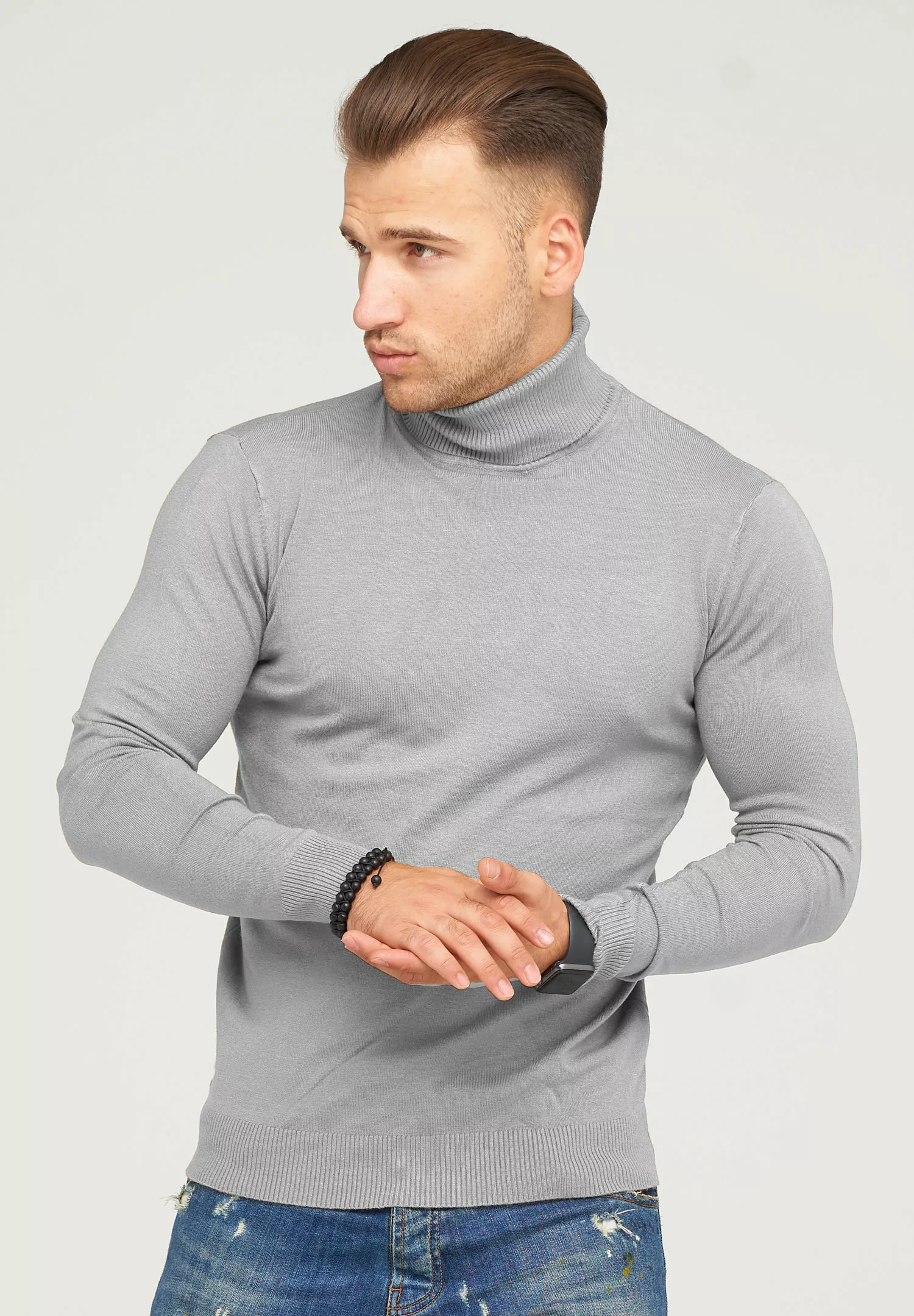 behype Rollkragenpullover "TIBERIUS", im modischen Slim Fit-Schnitt günstig online kaufen