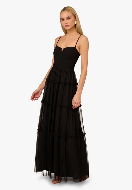 Adrianna Papell Abendkleid Mesh Long Dress Schwarze Krawatte, Abend, Formel günstig online kaufen