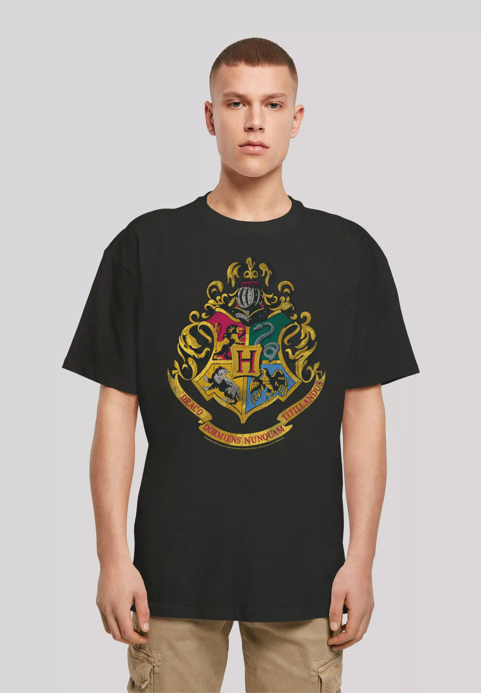 F4NT4STIC T-Shirt "Harry Potter Distressed Hogwarts Crest", Print günstig online kaufen