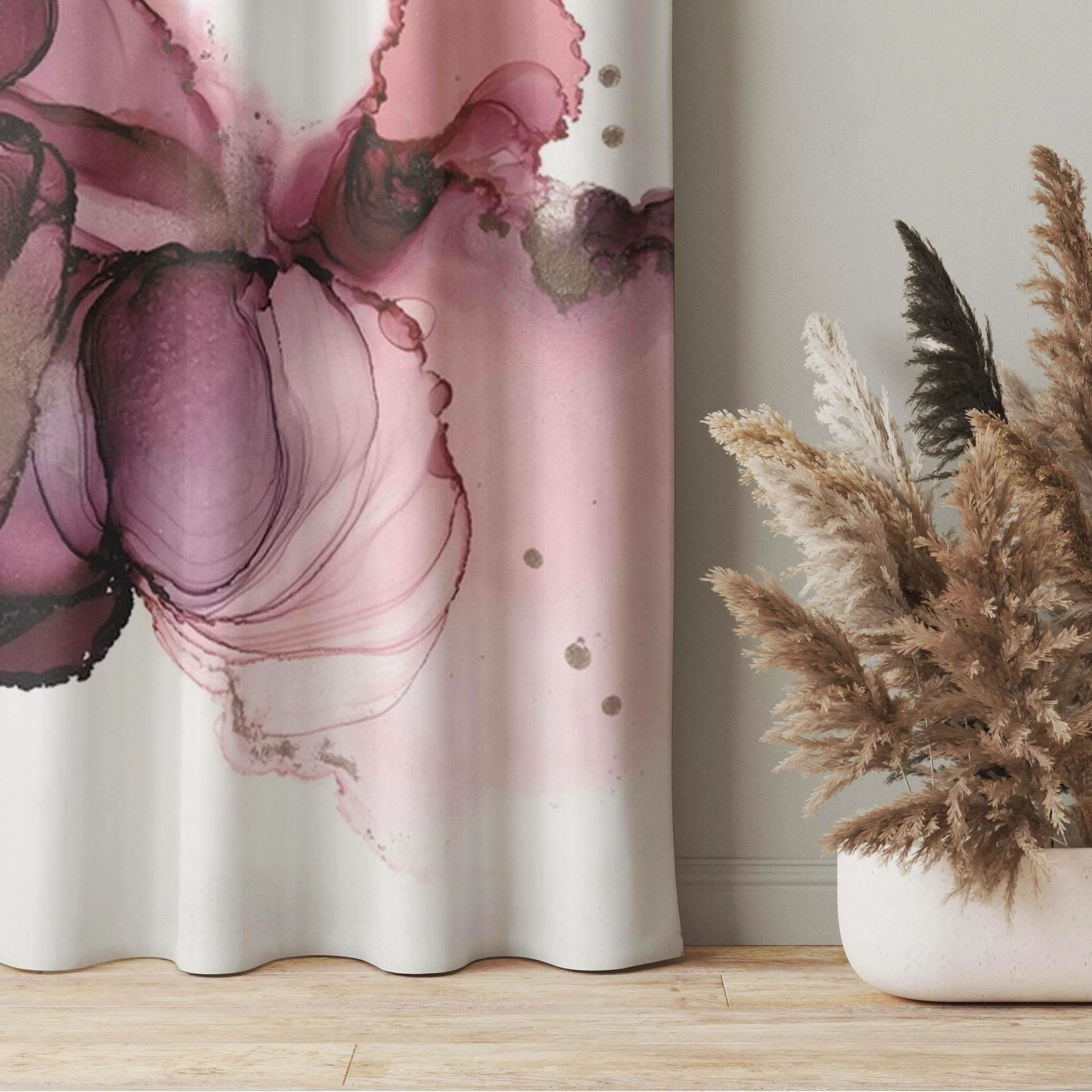 Vorhang Fließende Reinheit in Violett günstig online kaufen