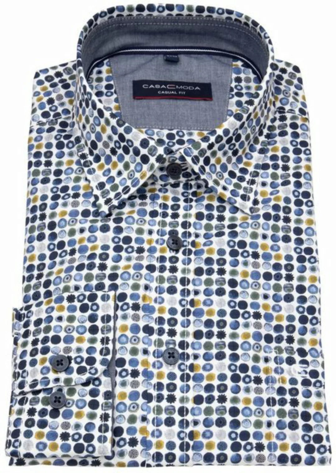 CASAMODA Langarmhemd Casamoda Comfort Fit Kentkragen Kontrastknöpfe günstig online kaufen