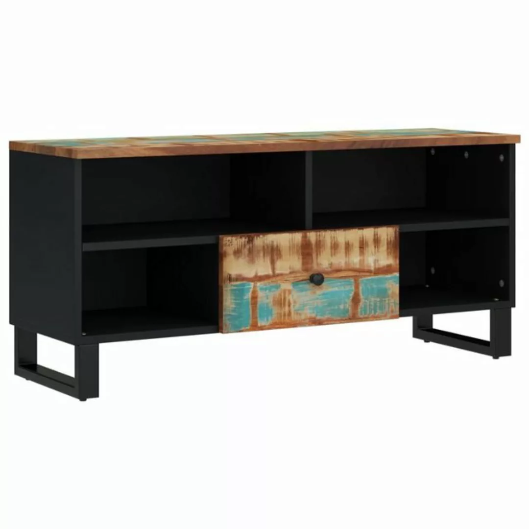 furnicato TV-Schrank 100x33x46 cm Altholz Massiv & Holzwerkstoff (1-St) günstig online kaufen