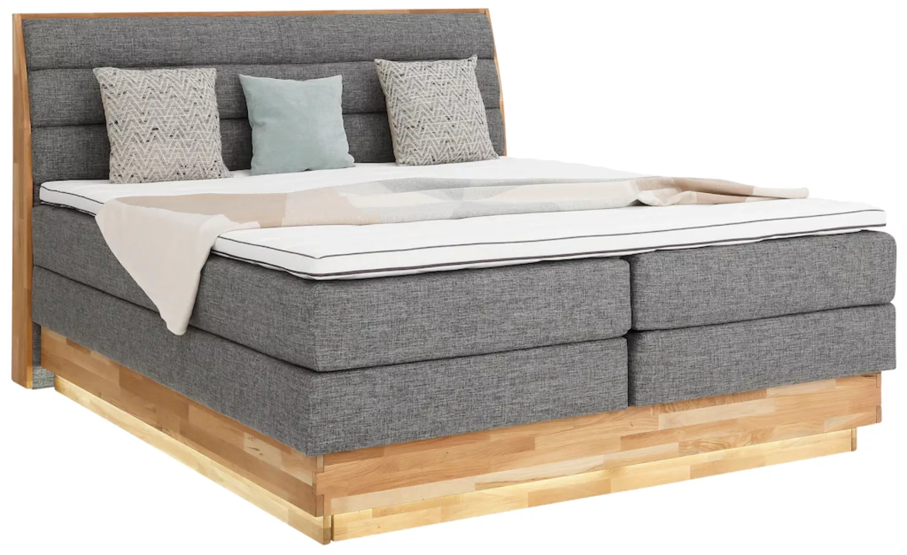 OTTO products Boxspringbett, LED-Beleuchtung, mit zertifizierten, recycelte günstig online kaufen