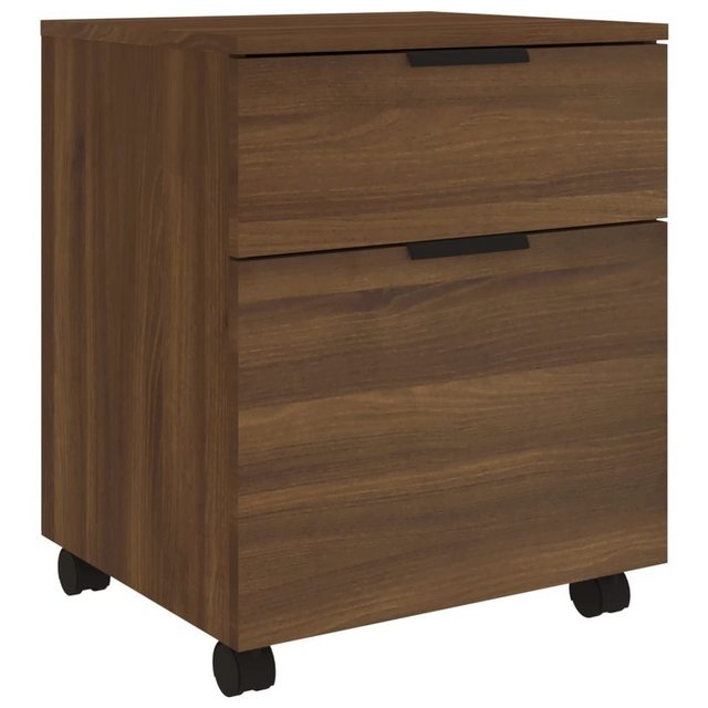 Vidaxl Mobiler Aktenschrank Mit Rollen Braun Eichen-optik 45x38x54 Cm günstig online kaufen