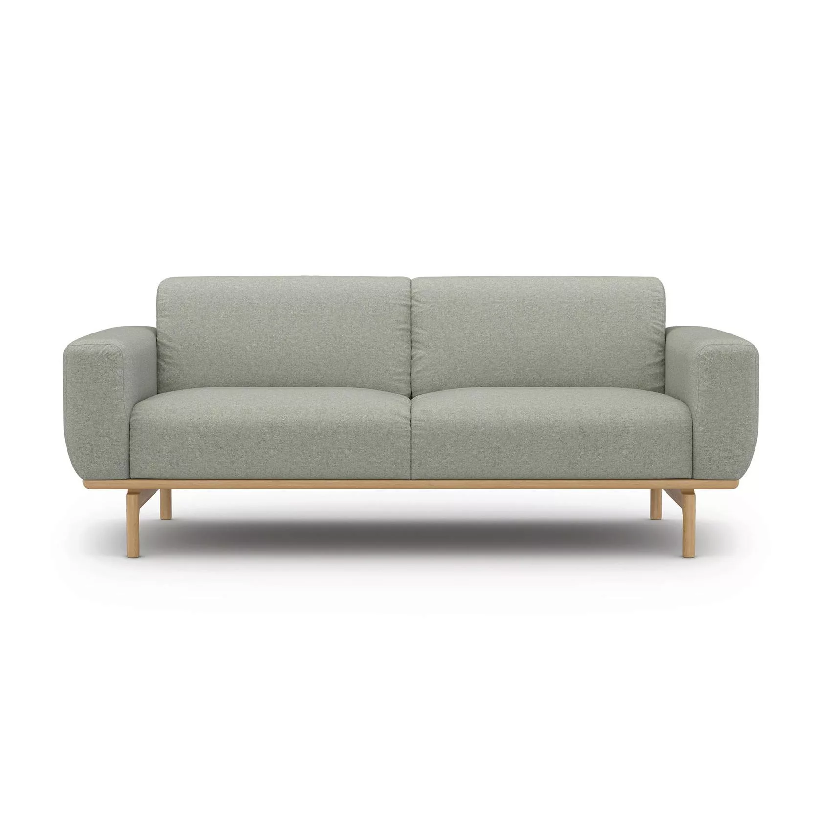 Sit with us - Air 2-Sitzer Sofa mit Eichengestell - hellgrün/Stoff Modesto/ günstig online kaufen
